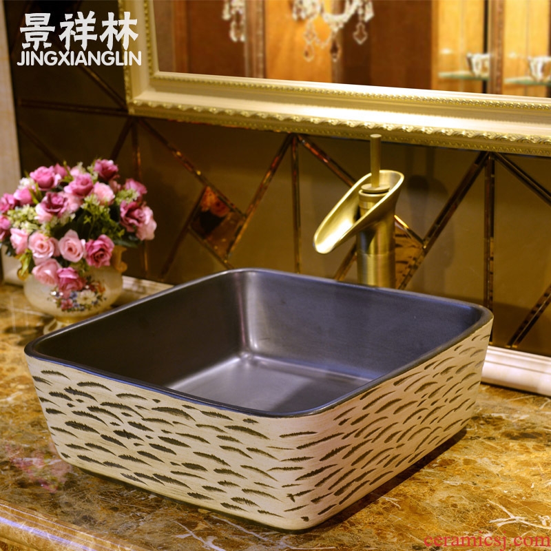 JingXiangLin European contracted jingdezhen traditional manual basin on the lavatory basin & ndash; & ndash; Jump cut
