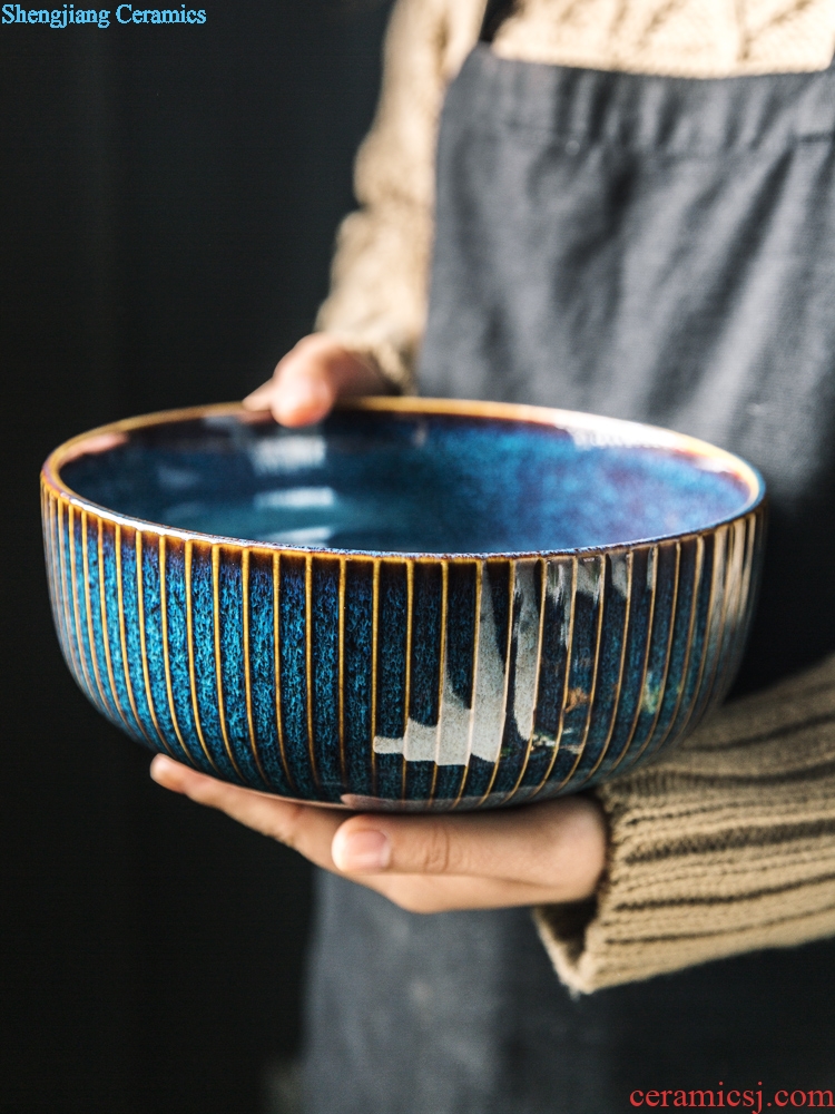 Million jia creative Nordic ceramic tableware, nice rice bowls of household eat salad bowl bowl bowl dish bowl noodle bowl