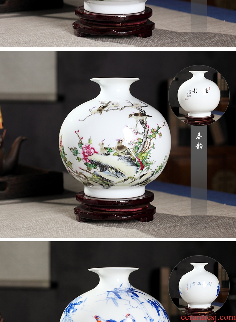 Creative vase furnishing articles sitting room flower arrangement of jingdezhen ceramics dried flowers white ins small wind home decoration arts and crafts