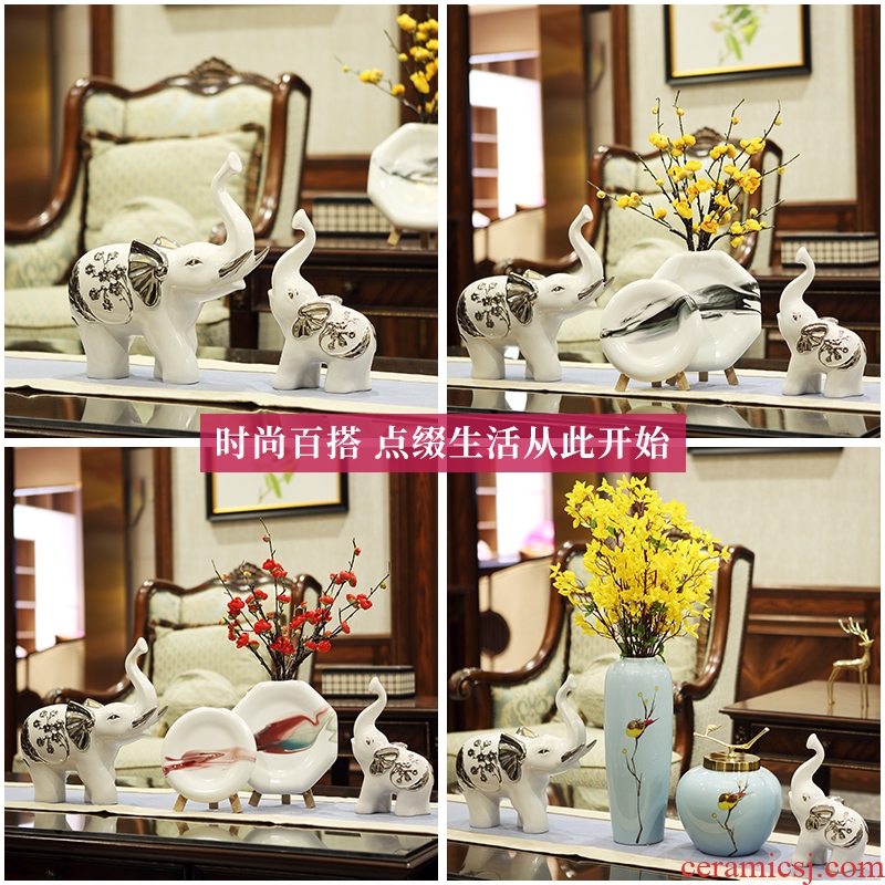 Ceramic elephant wine accessories furnishing articles household act the role ofing is tasted sitting room porch TV ark study modern simple decoration