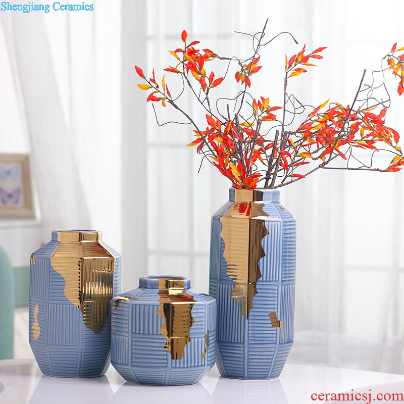 Modern Nordic light and decoration vase sitting room creative artical table soft outfit dried flowers flower arrangement ceramic furnishing articles