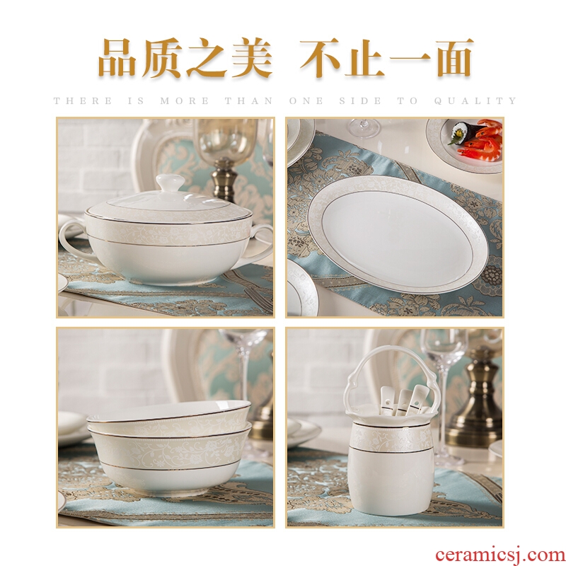 Korean dishes, dishes suit household ceramics bowl combination marriage bowl chopsticks gift box jingdezhen ceramic tableware