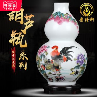 Pottery and porcelain vase peace gourd medallion town curtilage evil spirit furnishing articles hang feng shui home craft supplies