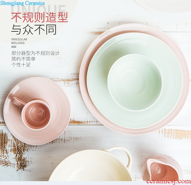 Million jia northern dishes suit household contracted creative ceramic bowl dish bowl chopsticks bowl combine ins cutlery set