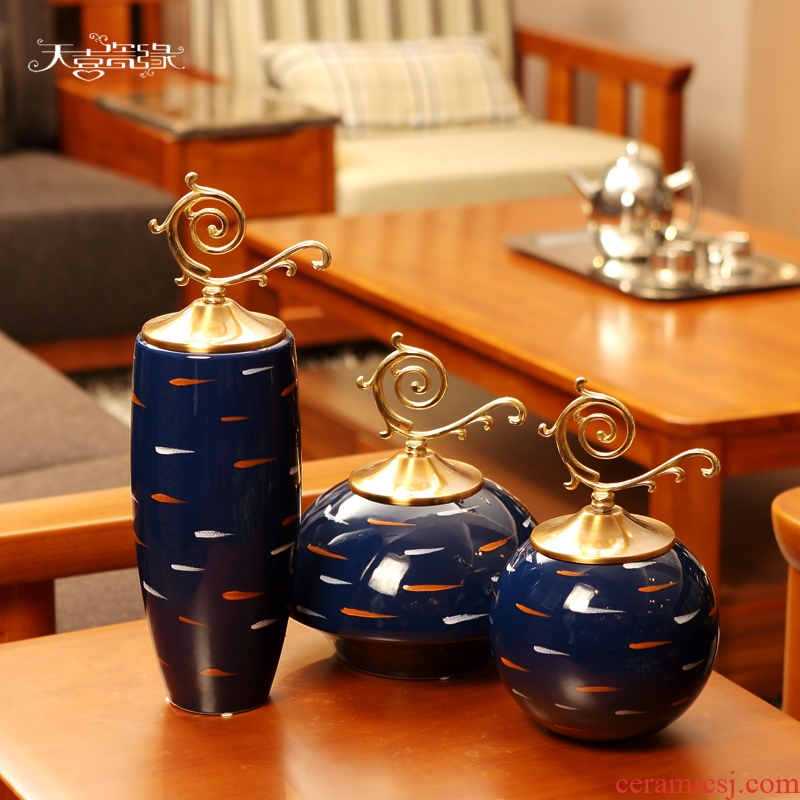 Modern American light much creative ceramic decoration vase, the sitting room porch ark TV ark home furnishing articles