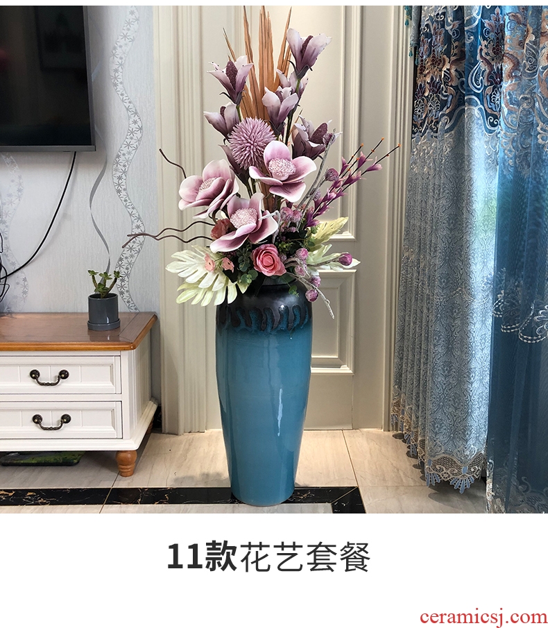 Ceramic vase landing a large sitting room dry flower arranging simulation flower furnishing articles sitting room suit contemporary and contracted vase flower arrangement