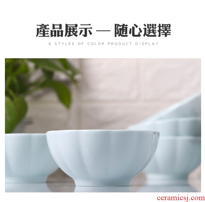 DIY dishes suit household free combination dishes chopsticks tableware ceramics students job rainbow noodle bowl of soup plates