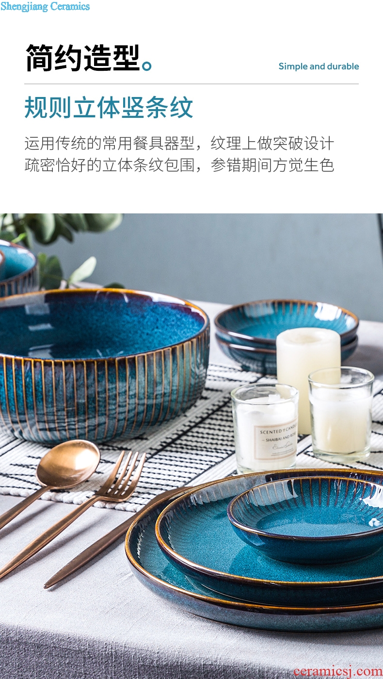 Million jia household ceramics tableware suit nice dishes ins web celebrity ou bowl plate creative Chinese chopsticks