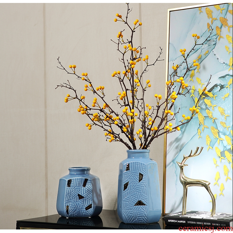 Light european-style luxury example room vases, flower arranging TV ark place the sitting room porch jingdezhen ceramic home decorations