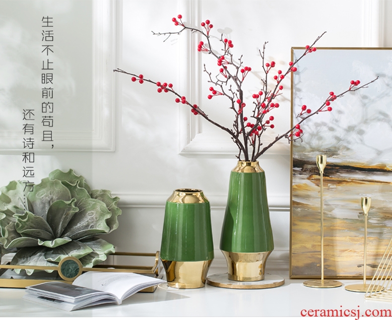 New Chinese style living room flower arranging jingdezhen ceramic vase furnishing articles contracted Europe type desktop vase decoration arranging flowers