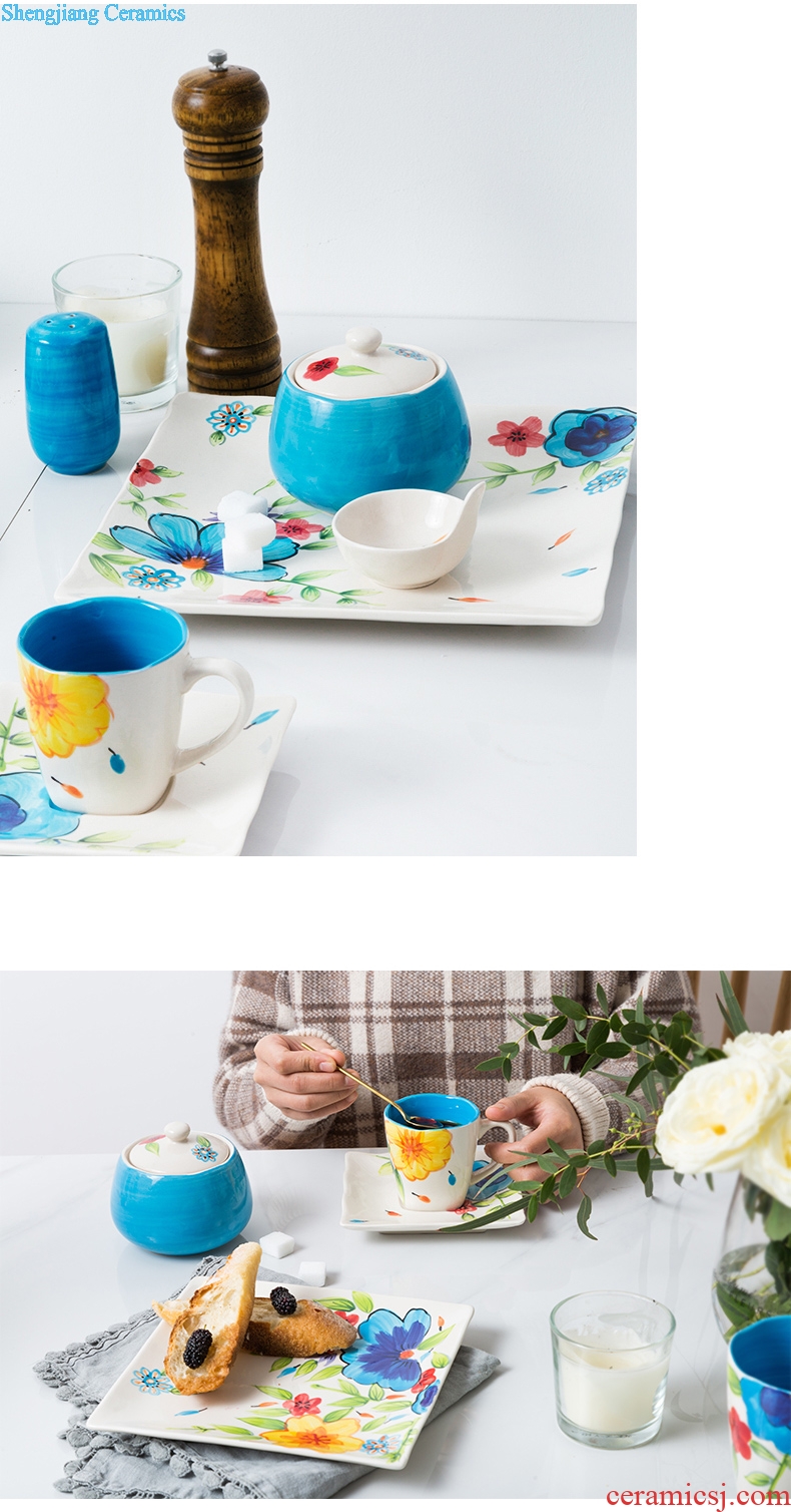 Ijarl million jia hand-painted glass ceramic cups of milk cup han edition couples mark cup breakfast cup, milan