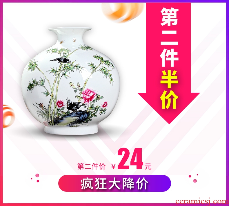 Creative vase furnishing articles sitting room flower arrangement of jingdezhen ceramics dried flowers white ins small wind home decoration arts and crafts