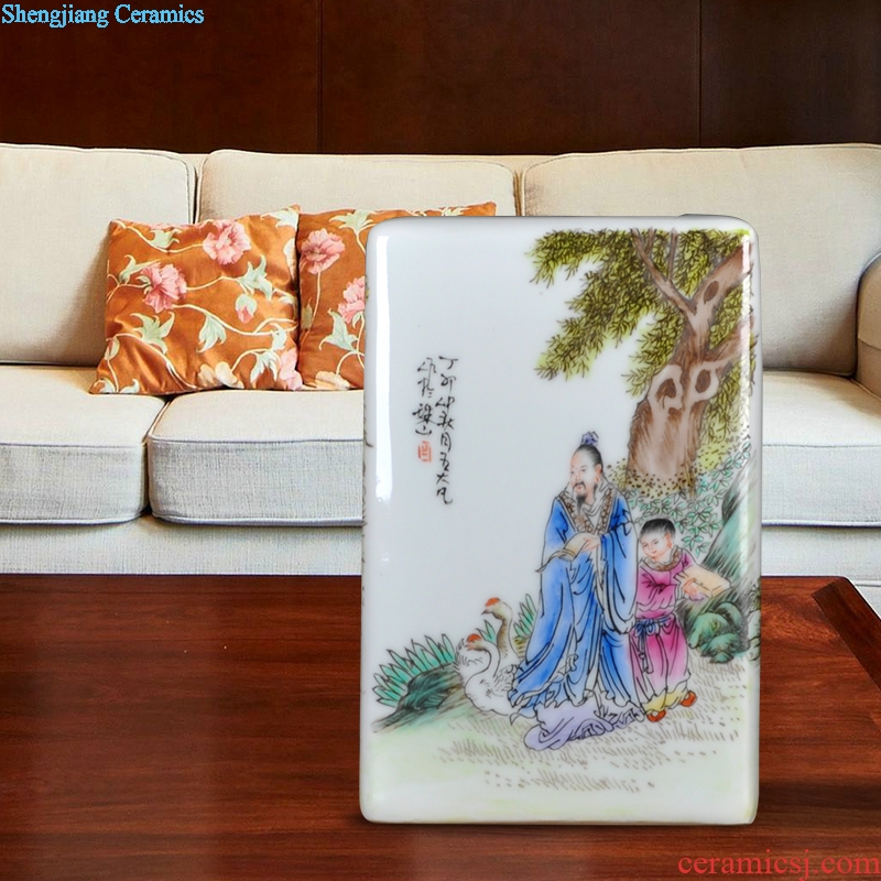 Jingdezhen ceramics hand-drawn study of new Chinese style living room imitation of classical art decoration with furnishing articles