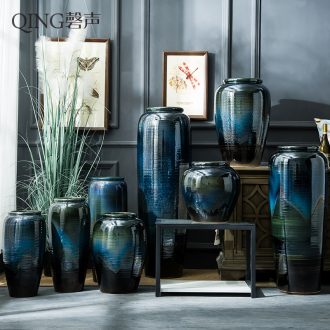 Ceramic vase furnishing articles of large living room TV cabinet flower arranging dried flower vases household contracted and contemporary decorative POTS