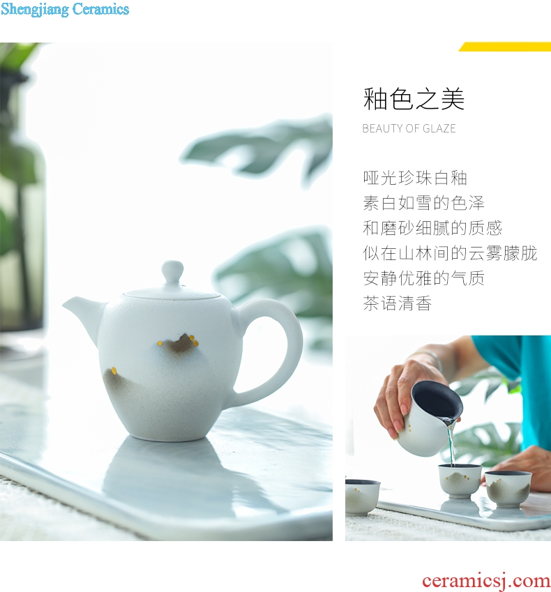 Jingdezhen tea set creative China wind hand-painted Chinese tide single cup tea kettle of water with a suit special gifts