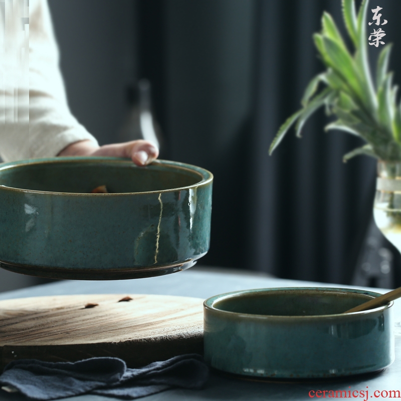 European black abnormity creative bowl of soup bowl rainbow noodle bowl ceramic bowl with a large irregular fruit salad bowl