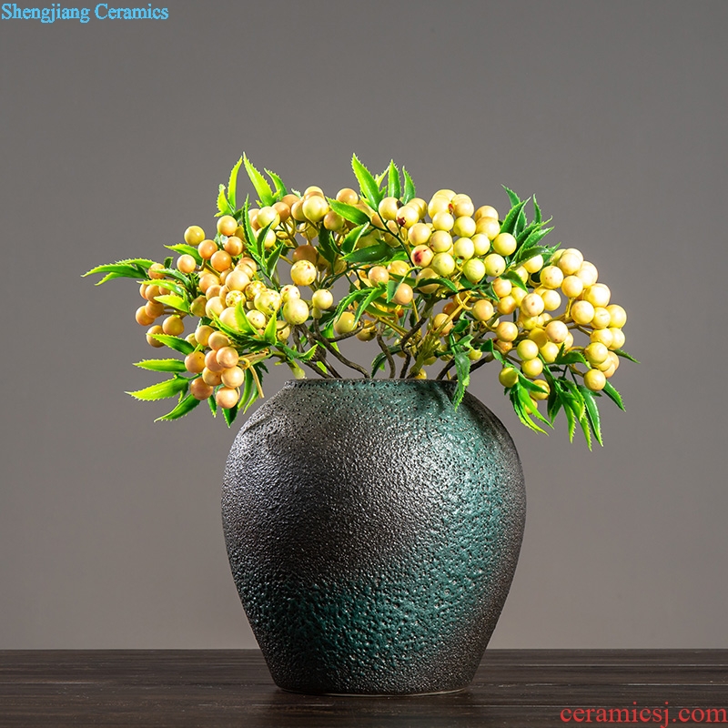 Contemporary and contracted ceramic flower vase continental creative living room white dried flowers, Nordic home furnishing articles