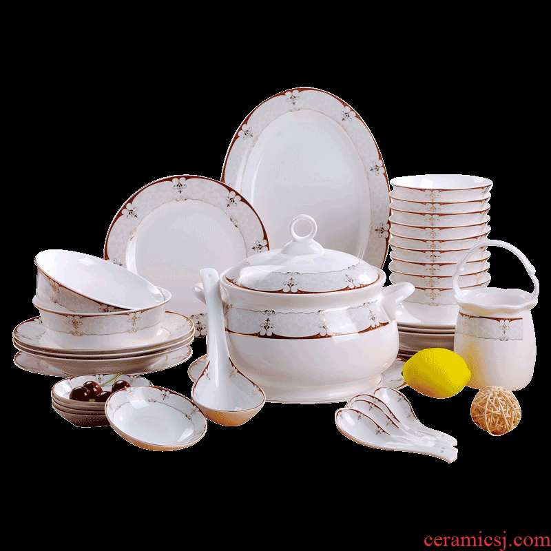 Jingdezhen ceramic tableware combinations dishes 0 make rainbow noodle bowl big bowl of soup spoon the suit for his job