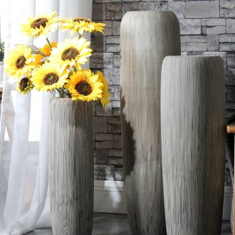 Lucky bamboo dried flowers big ceramic vase Nordic modern furnishing articles, arranging flowers sitting room be born creative home decorations