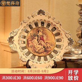 Vatican Sally's European character ceramic decoration plate furnishing articles household act the role ofing is tasted wine accessories rich ancient frame plate shelf