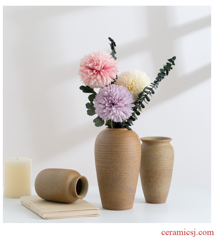 Soil ceramics floret bottle sitting room place dried flower arranging flowers hydroponic flowers home office decorations of Chinese style flower implement