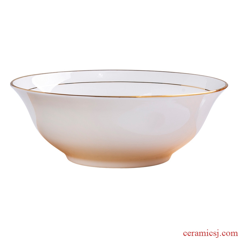 Phnom penh soup bowl edge of jingdezhen ceramic bone porcelain bowl with rainbow noodle bowl big rainbow noodle bowl hat to bowl