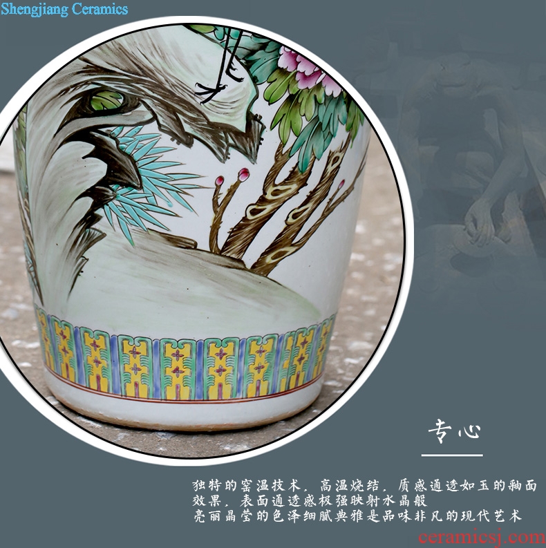 Jingdezhen ceramic hand-painted crane pine age life of home sitting room adornment of large vase Chinese ceramic furnishing articles