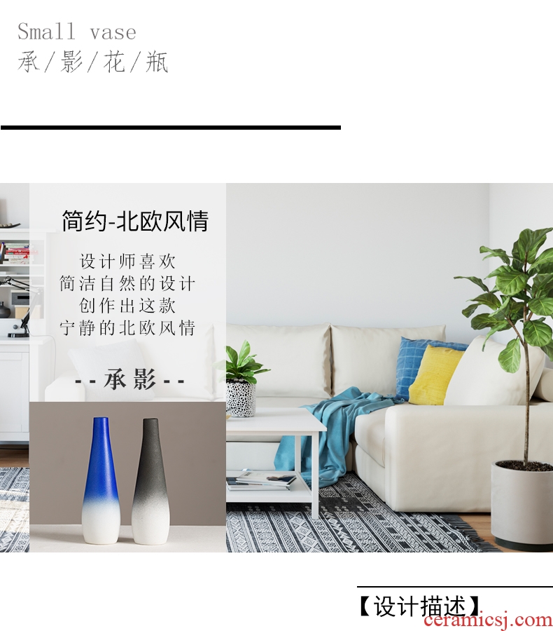 Contracted and contemporary household adornment sitting room decoration table furnishing articles of TV bar face dry flower arranging flowers ceramic vase