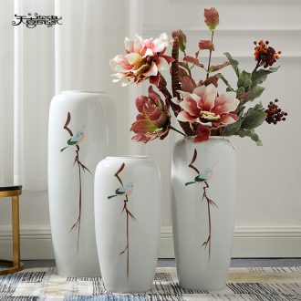 Jingdezhen ceramic furnishing articles of Chinese style landing a large sitting room hotel villa vase dried flowers home decoration