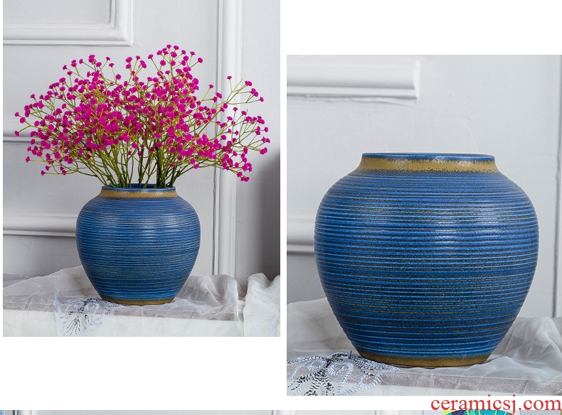 Gagarin handmade ceramic vase Mediterranean contemporary and contracted household TV ark adornment furnishing articles dried flowers flower arrangement