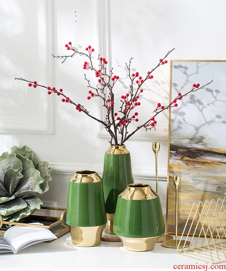 New Chinese style living room flower arranging jingdezhen ceramic vase furnishing articles contracted Europe type desktop vase decoration arranging flowers