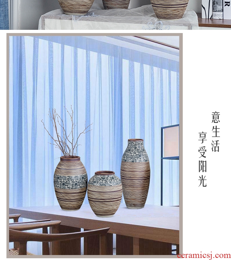 European ceramic vase dry flower arranging flowers is placed the new Chinese style household living room TV cabinet soft adornment ornament restoring ancient ways