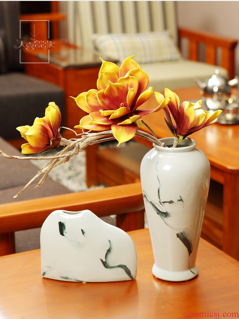 Creative new Chinese style ceramic vase example room TV ark place the sitting room porch table flower arranging, soft adornment