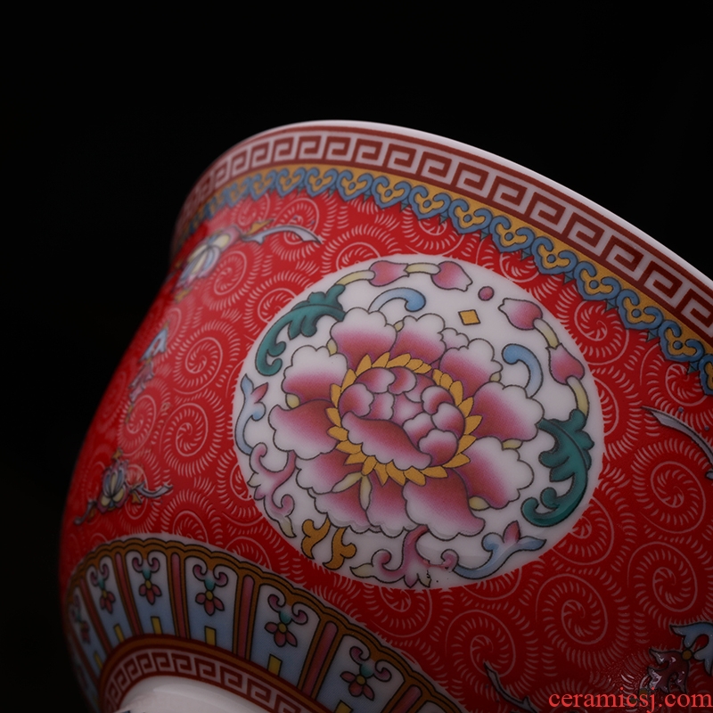 Jingdezhen ceramic gifts prevent hot tall bowl bone porcelain antique Chinese big bowls of rice bowls noodles in soup bowl bowl of soup bowl
