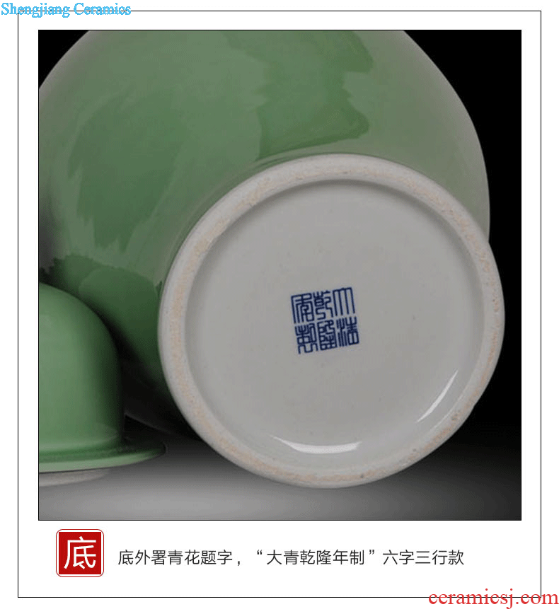 Chinese jingdezhen ceramics glaze color the general pot of Chinese modern household adornment handicraft kitchen furnishing articles