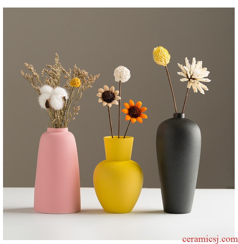 Morandi vase Nordic ceramic sitting room place the dried flower arranging flowers hydroponics creative decorations small and pure and fresh
