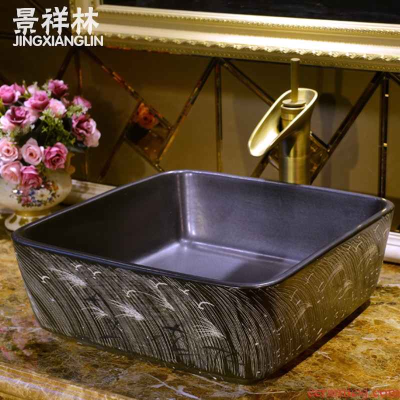 JingXiangLin European contracted jingdezhen traditional manual basin on the lavatory basin & ndash; & ndash; All over the sky snow,