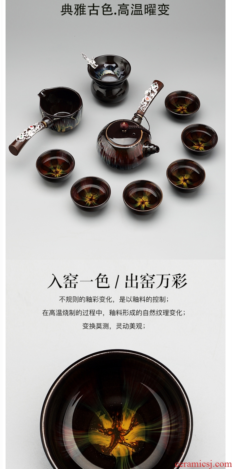 DH jingdezhen ceramic kung fu tea set tea home sitting room teapot tea restoring ancient ways is a whole set of cups