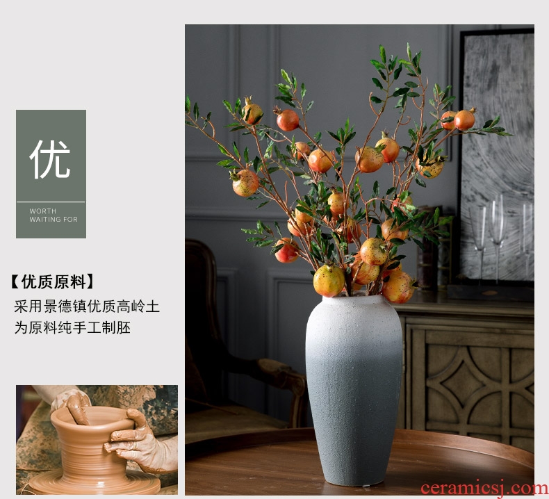 Jingdezhen coarse pottery all over the sky star dried flower ceramic vase to restore ancient ways small and pure and fresh flower arranging Nordic pottery furnishing articles sitting room