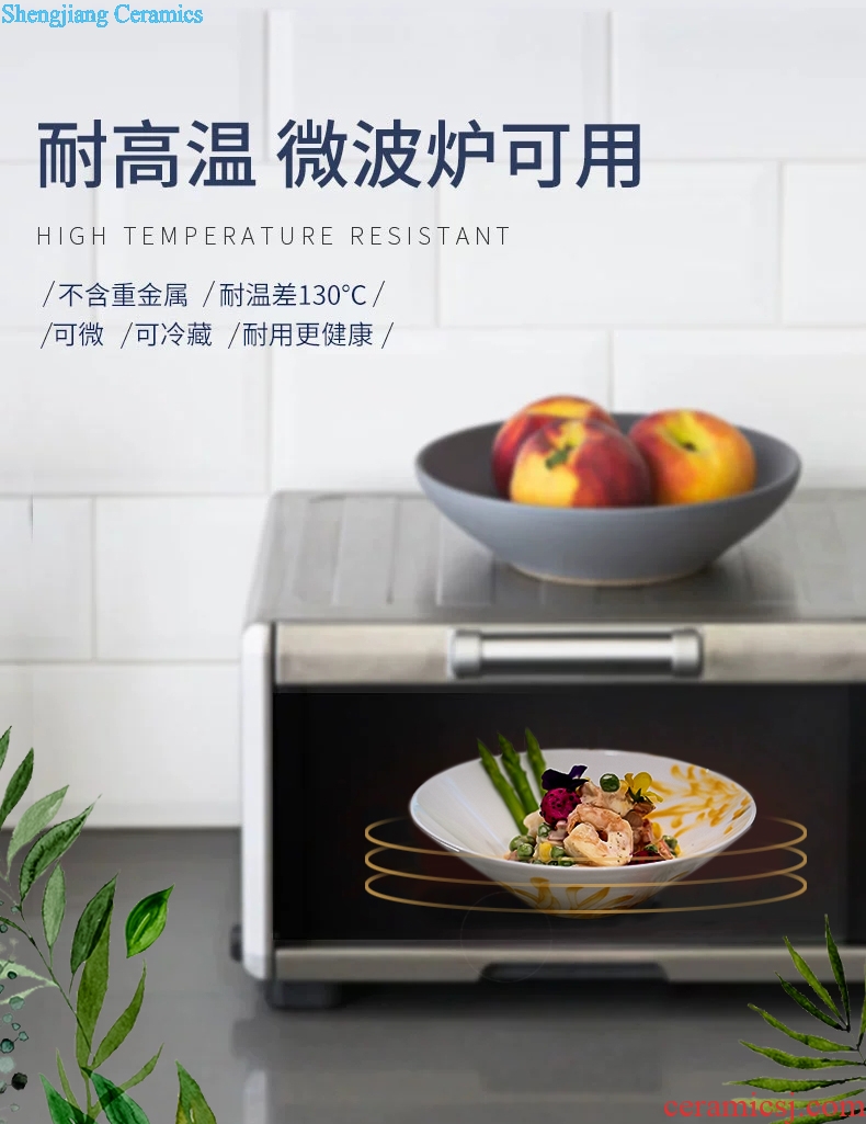 Jingdezhen dishes suit household wen gen one eat breakfast dishes sweethearts bowl festival ceramic tableware box