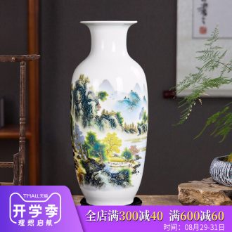 Jingdezhen ceramics lucky bamboo Chinese blue and white porcelain vase sitting room place large flower arranging TV ark adornment