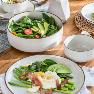 Million jia creative personality in the Nordic beauty western-style porcelain tableware suit the dishes the dishes simple household western food steak plate