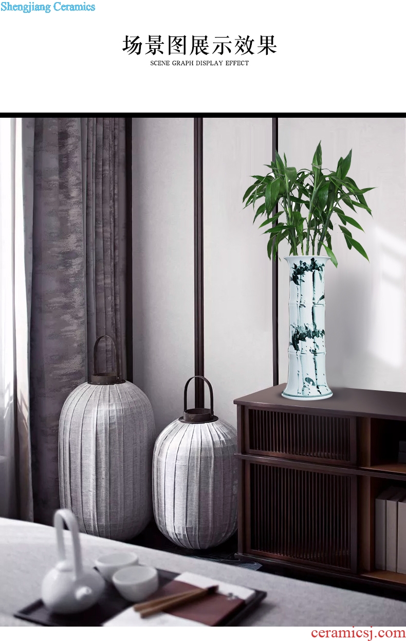 Jingdezhen ceramic lucky bamboo vase furnishing articles home sitting room tall, landing a hydroponic flowers flower arrangement ornaments