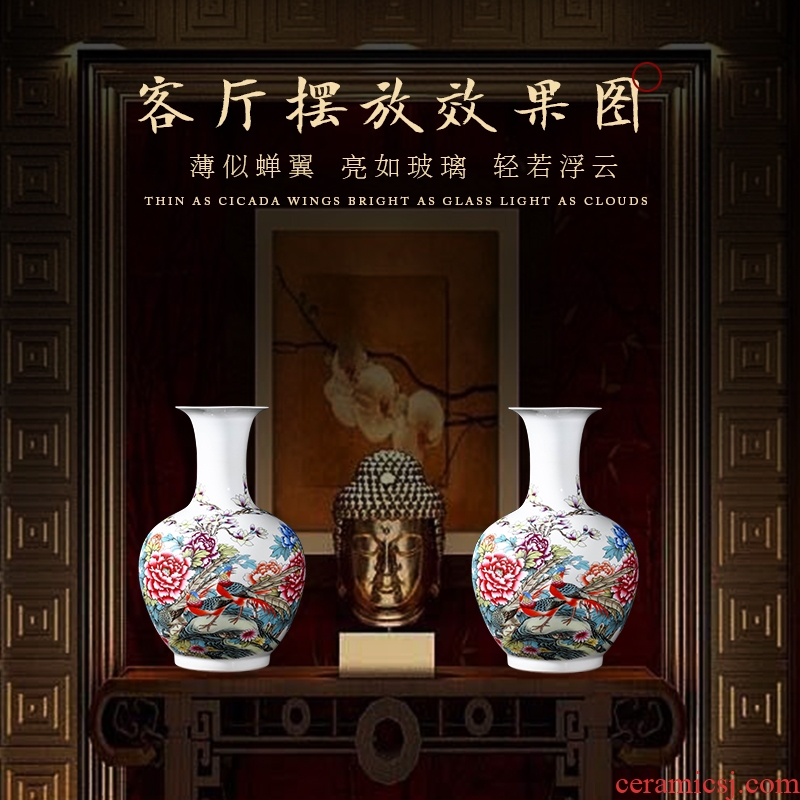 Jingdezhen ceramics vase furnishing articles modern decoration craft flower arranging new Chinese style household the sitting room porch