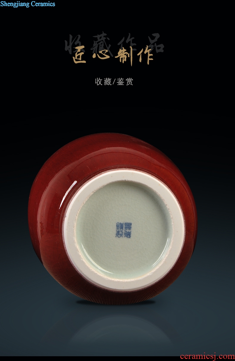Ice to crack the vase of jingdezhen ceramics kiln ceramic bottle household decorates sitting room classical handicraft furnishing articles gifts