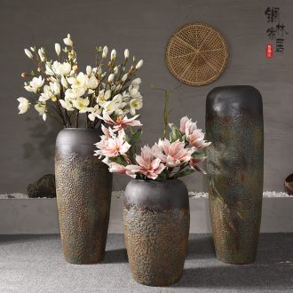 Jingdezhen Chinese style restoring ancient ways is the sitting room of large vase do old coarse pottery flower arranging flower art ceramic vases, home furnishing articles