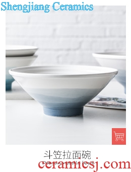 Ijarl million jia rainbow noodle bowl creative contracted household Korean ceramics tableware large rice bowls bowl bowl