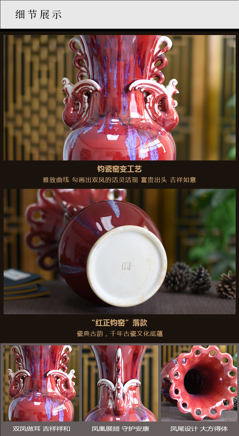 Archaize of jingdezhen ceramics kiln jun porcelain vases, new Chinese style household act the role ofing is tasted the sitting room TV ark furnishing articles