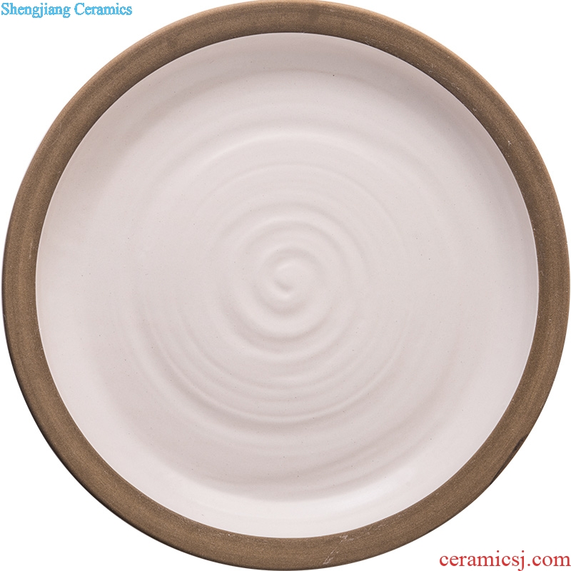 Ijarl million jia household new creative western-style food tableware flat ceramic plate plate steak disc dumplings plate