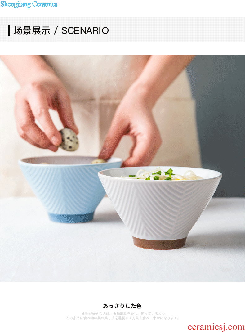 Million jia japanese-style tableware ceramic bowl with a single student couples nice small bowl high hot soup bowl